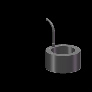 Hydrofon z przetwornikiem pierścieniowym o częstotliwości 8 kHz do komunikacji podwodnej 