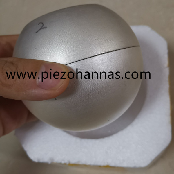 PZT5a Semisfere di materiale Emisferi cavi piezoelettrici per idrofono