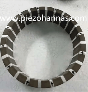 8 elektrodestrips tangenti&euml;le pi&euml;zo-elektrische buis voor transducer